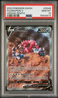 2023 Pokemon Sword And Shield Crown Zenith Gg49 Fa/drapion V PSA 10