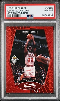 1998 Ud Choice Starquest Sq30 Michael Jordan Red PSA 8