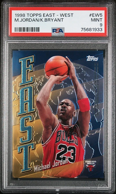 1998 Topps East - West Ew5 Michael Jordan\kobe Bryant PSA 9