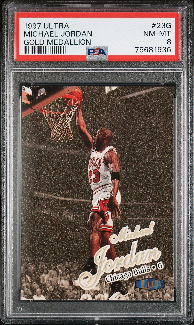 1997 Ultra 23g Michael Jordan Gold Medallion PSA 8