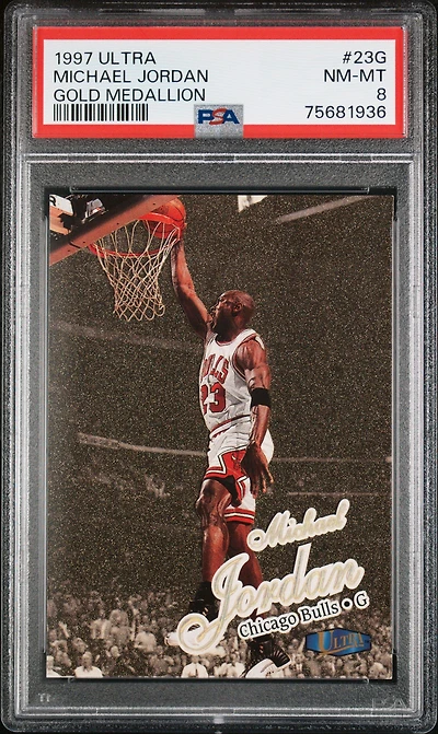 1997 Ultra 23g Michael Jordan Gold Medallion PSA 8