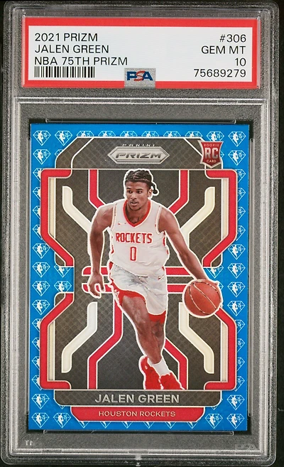 2021 Panini Prizm 306 Jalen Green Nba 75th Prizm PSA 10