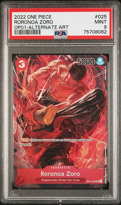 2022 One Piece Romance Dawn 025 Roronoa Zoro PSA