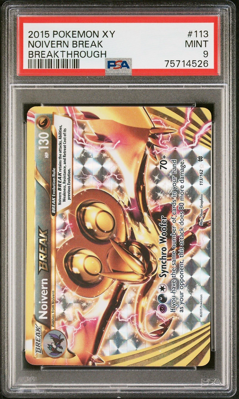 2015 Pokemon Xy Breakthrough 113 Noivern Break PSA 9