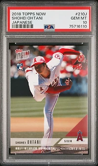 2018 Topps Now 210j Shohei Ohtani Japanese PSA 10