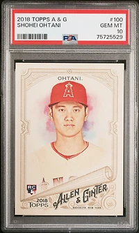 2018 Topps Allen & Ginter 100 Shohei Ohtani PSA 10