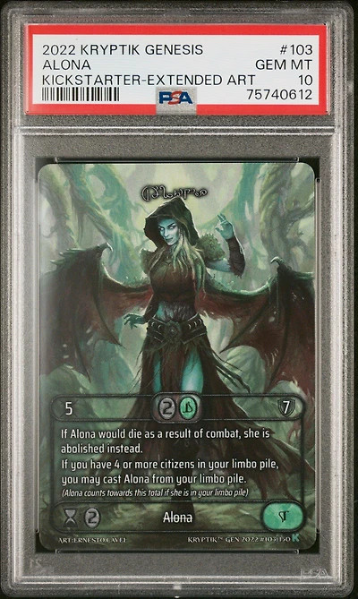 2022 Kryptik Genesis 103 Alona Kickstarter-extended Art PSA 10