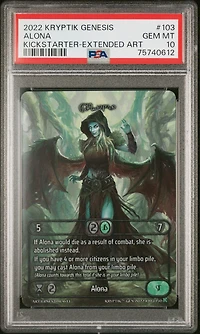 2022 Kryptik Genesis 103 Alona Kickstarter-extended Art PSA 10
