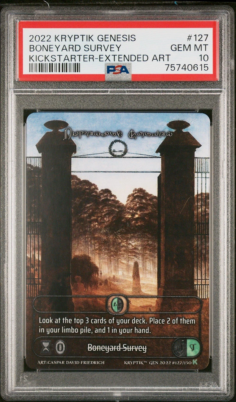 2022 Kryptik Genesis 127 Boneyard Survey Kickstarter-extended Art PSA 10