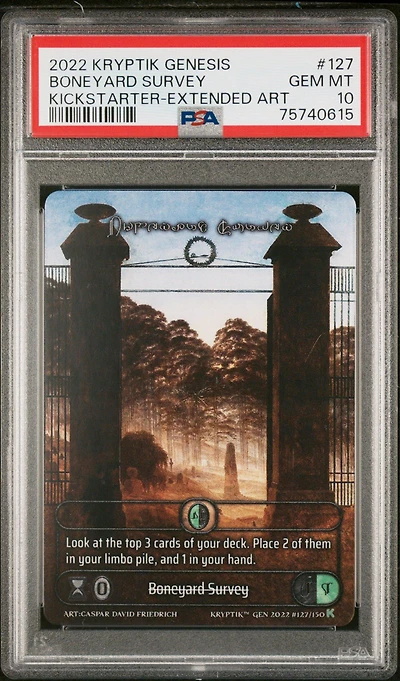 2022 Kryptik Genesis 127 Boneyard Survey Kickstarter-extended Art PSA 10