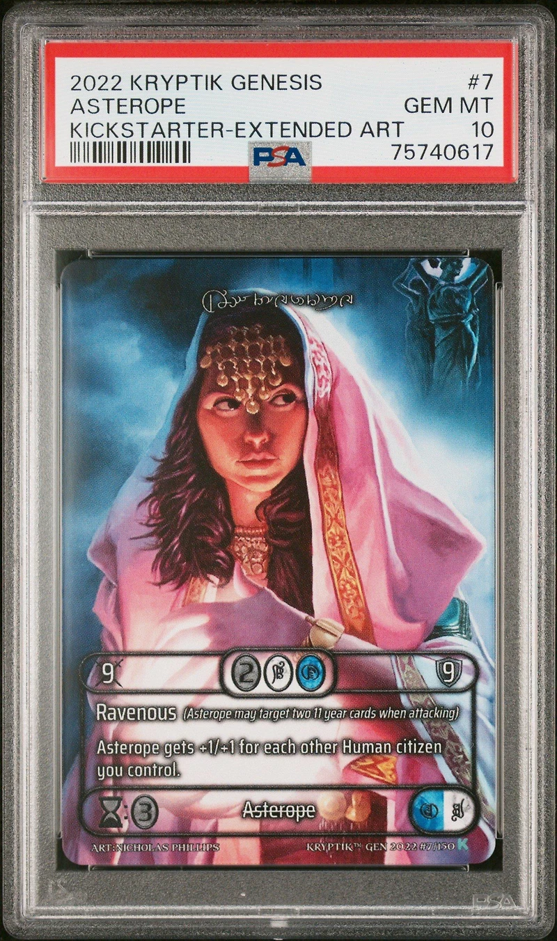2022 Kryptik Genesis 7 Asterope Kickstarter-extended Art PSA 10