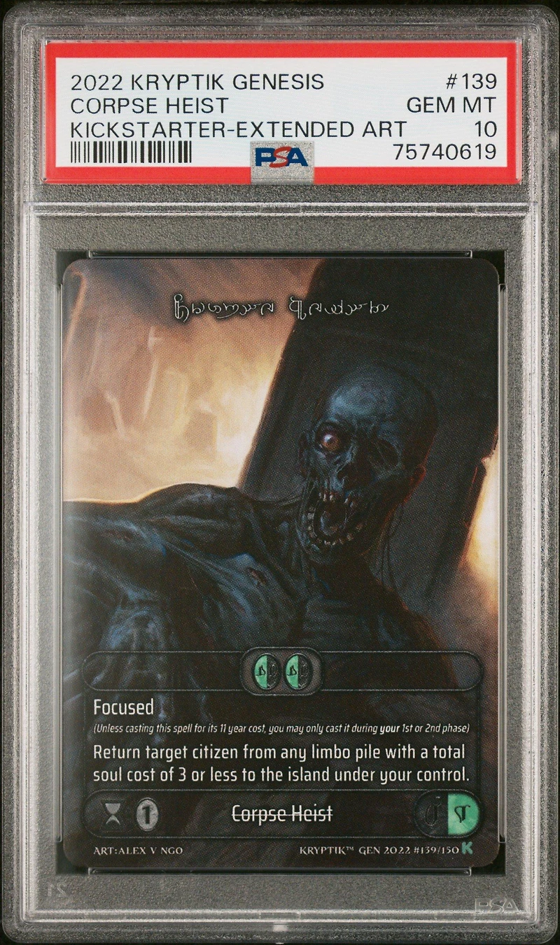 2022 Kryptik Genesis 139 Corpse Heist Kickstarter-extended Art PSA 10