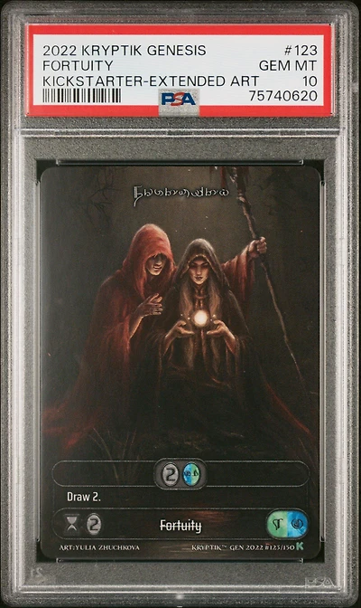 2022 Kryptik Genesis 123 Fortuity Kickstarter-extended Art PSA 10