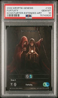 2022 Kryptik Genesis 123 Fortuity Kickstarter-extended Art PSA 10