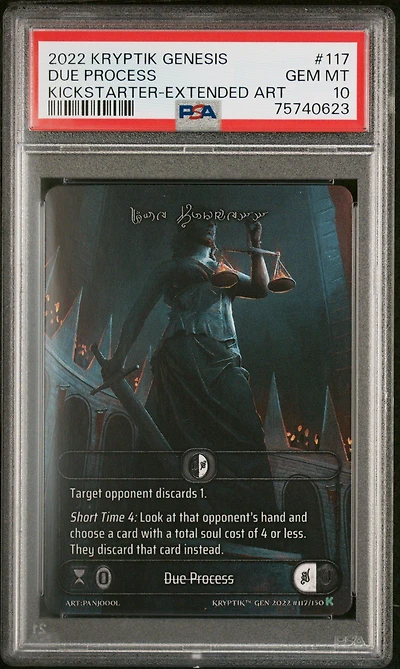 2022 Kryptik Genesis 117 Due Process Kickstarter-extended Art PSA 10