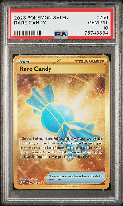 2023 Pokemon Svi En-scarlet & Violet 256 Rare Candy Hyper Rare PSA