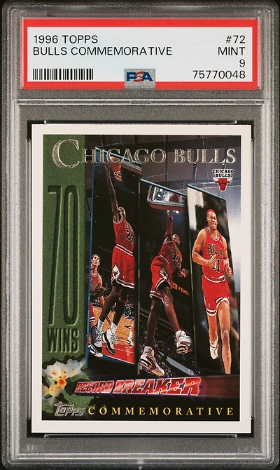 1996 Topps 72 Bulls Commemorative PSA 9