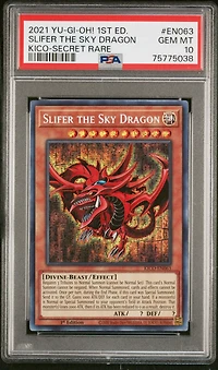 2021 Yu-gi-oh! King's Court En063 Slifer The Sky Dragon 1st Edition-secret Rare PSA 10