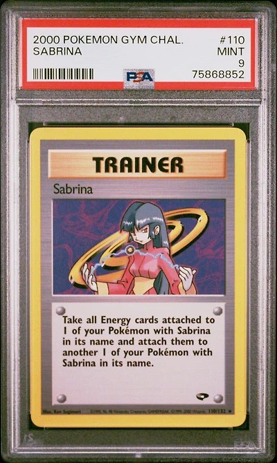 2000 Pokemon Gym Challenge 110 Sabrina PSA 9
