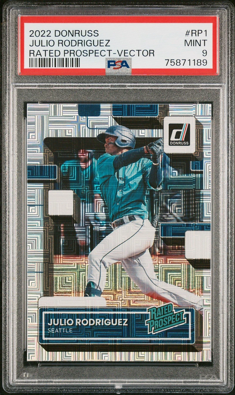 2022 Panini Donruss Rated Prospect Rp1 Julio Rodriguez PSA 9