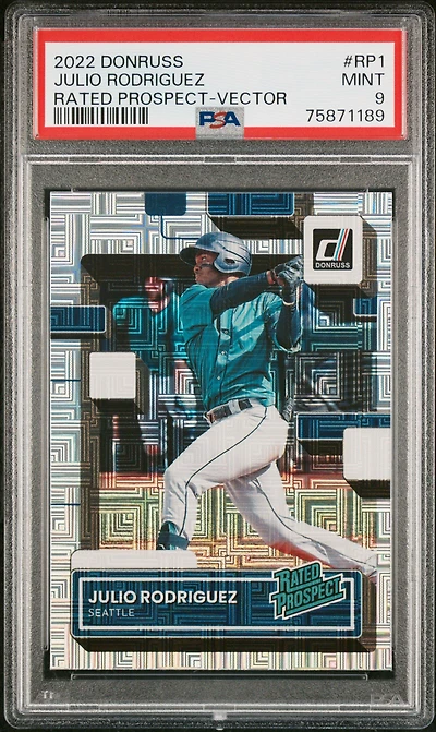 2022 Panini Donruss Rated Prospect Rp1 Julio Rodriguez PSA 9