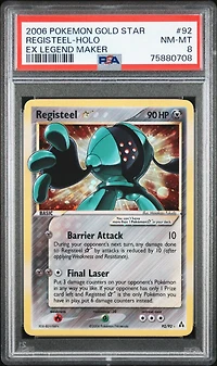 2006 Pokemon Ex Legend Maker 92 Registeel-holo Gold Star PSA 8