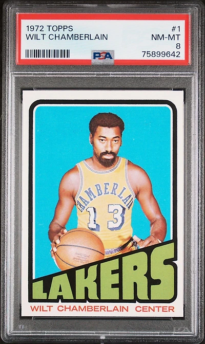 1972 Topps 1 Wilt Chamberlain PSA 8