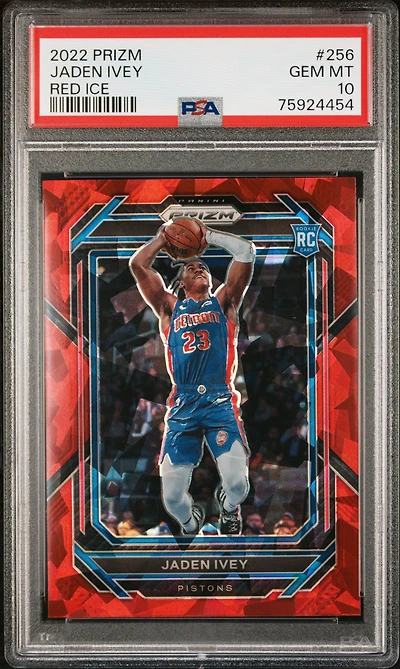 2022 Panini Prizm 256 Jaden Ivey Ice PSA 10