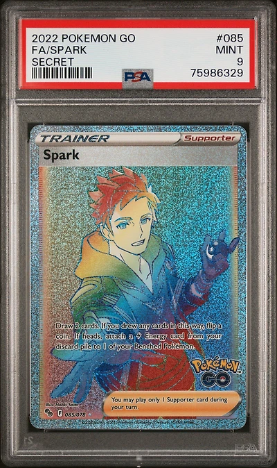 2022 Pokemon Go 085 Full Art/spark Secret PSA 9