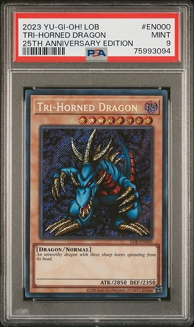 2023 Yu-gi-oh! Legend Of Blue Eyes White Dragon 25th Anniversary Edition En000 Tri PSA 9