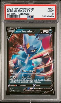 2022 Pokemon Sword & Shield Astral Radiance 094 Hisuian Sneasler V PSA 9