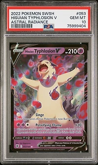 2022 Pokemon Sword & Shield Astral Radiance 053 Hisuian Typhlosion V PSA 10