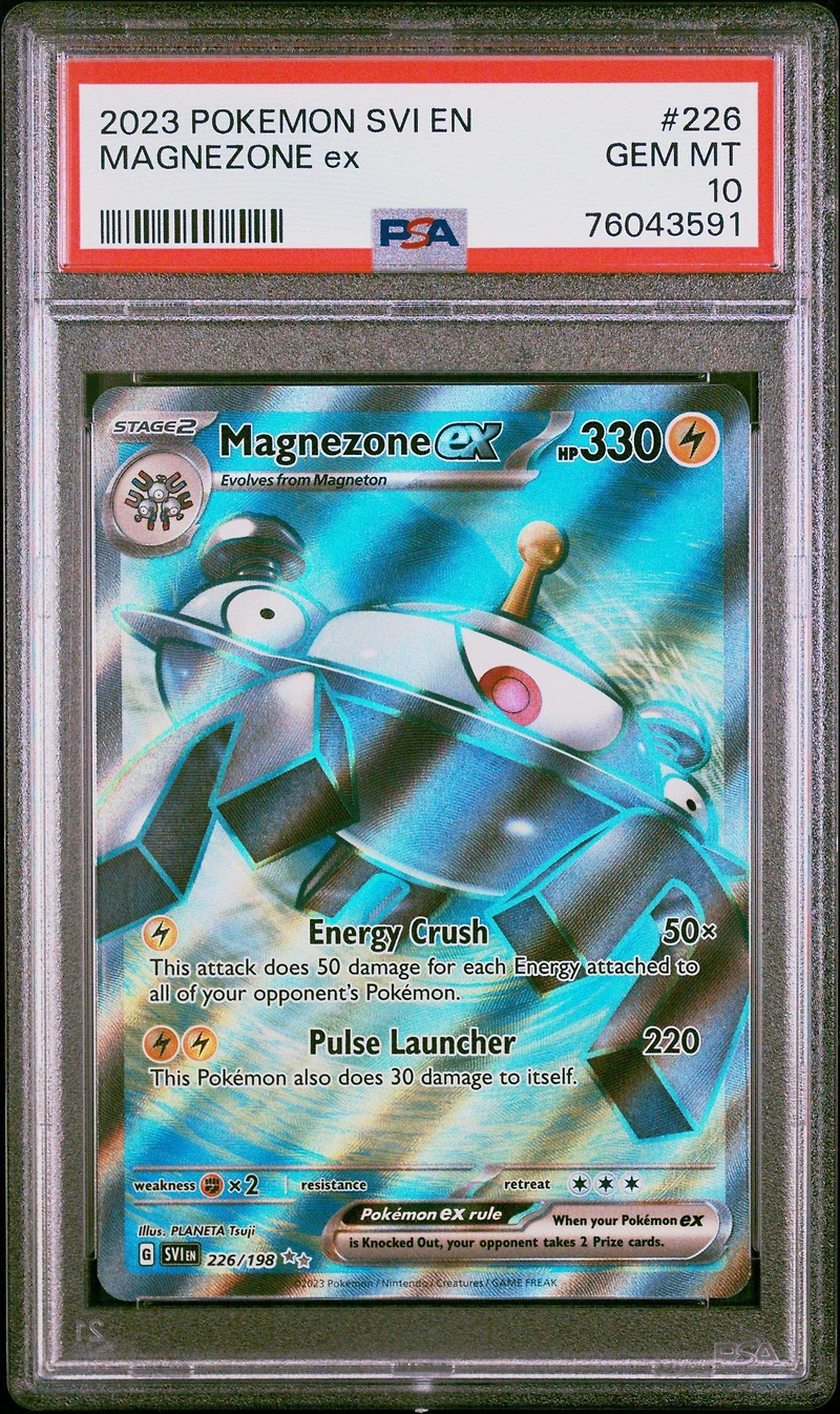 2023 Pokemon Svi En-scarlet & Violet 226 Magnezone Ex Ultra Rare PSA