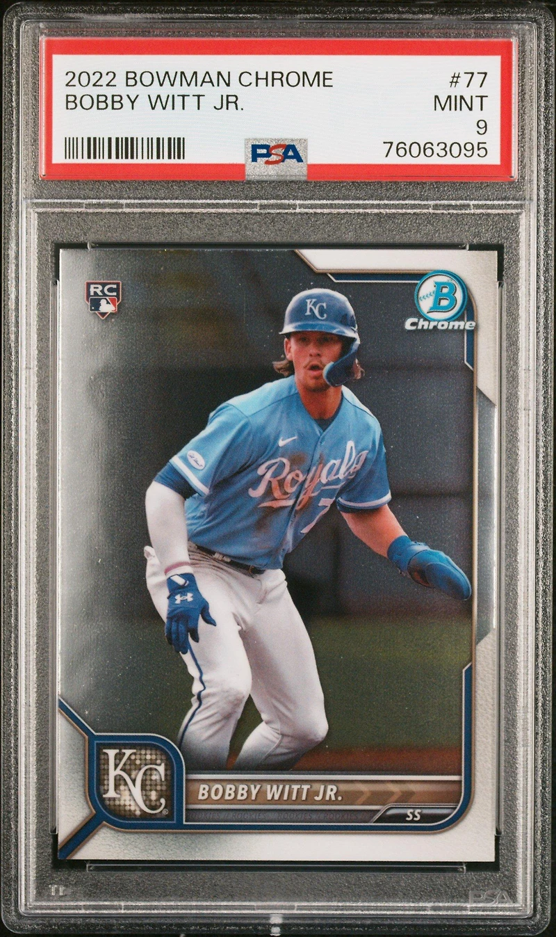 2022 Bowman Chrome 77 Bobby Witt Jr. PSA 9