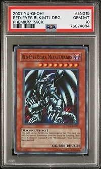2007 Yu-gi-oh! Premium Pack En015 Red-eyes Black Metal Dragon PSA 10