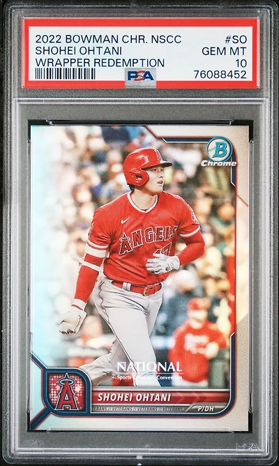 2022 Bowman Chrome Nscc Wrapper Redemption So Shohei Ohtani PSA 10