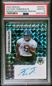 2022 Panini Mosaic Rookie Autograph Mosaic Ramkt Kayvon Thibodeaux PSA 10