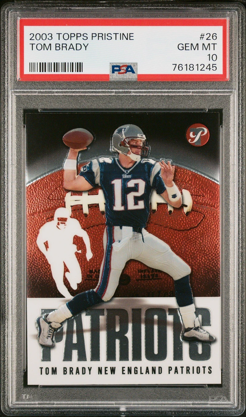 2003 Topps Pristine 26 Tom Brady PSA 10