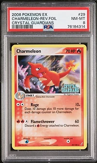 2006 Pokemon Ex Crystal Guardians 29 Charmeleon PSA 8