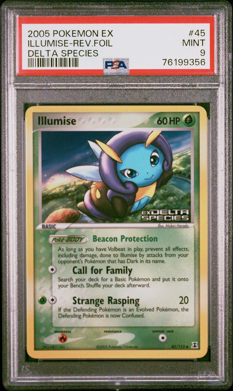 2005 Pokemon Ex Delta Species 45 Illumise-reverse Foil PSA 9