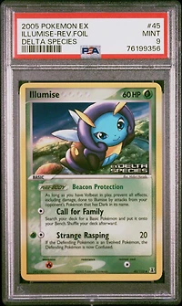 2005 Pokemon Ex Delta Species 45 Illumise-reverse Foil PSA 9