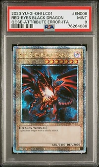 2023 Yu-gi-oh! Lc01-legendary Collection: 25th Anniversary Edition En006 Red-eyes Black Dragon Quarter Century Secret Rare-attribute Error-italian PSA