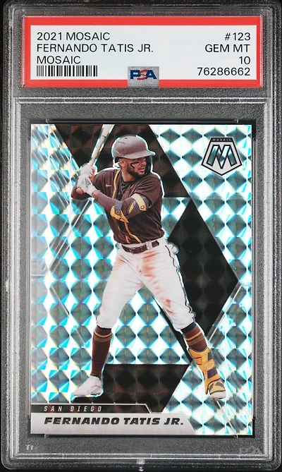 2021 Panini Mosaic 123 Fernando Tatis Jr. Mosaic PSA 10
