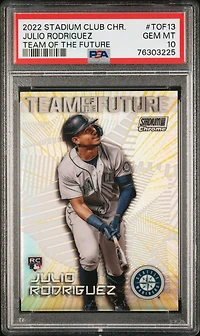 2022 Topps Stadium Club Chrome Team Of The Future Tof13 Julio Rodriguez PSA 10