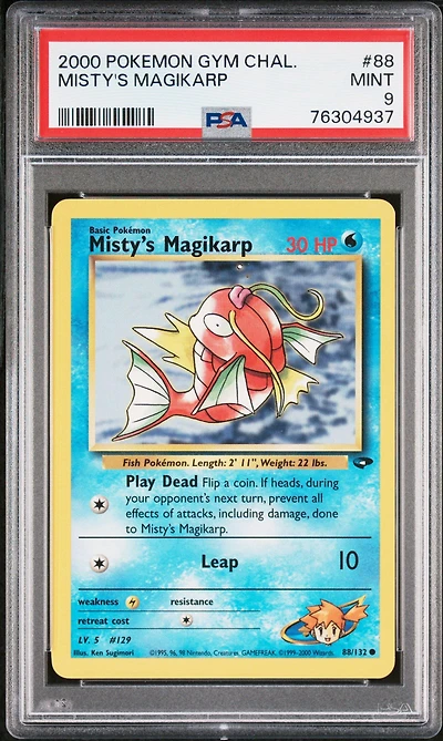 2000 Pokemon Gym Challenge 88 Misty's Magikarp PSA 9