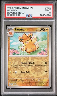 2023 Pokemon Svi En-scarlet & Violet 075 Pawmo Reverse Holo PSA 9