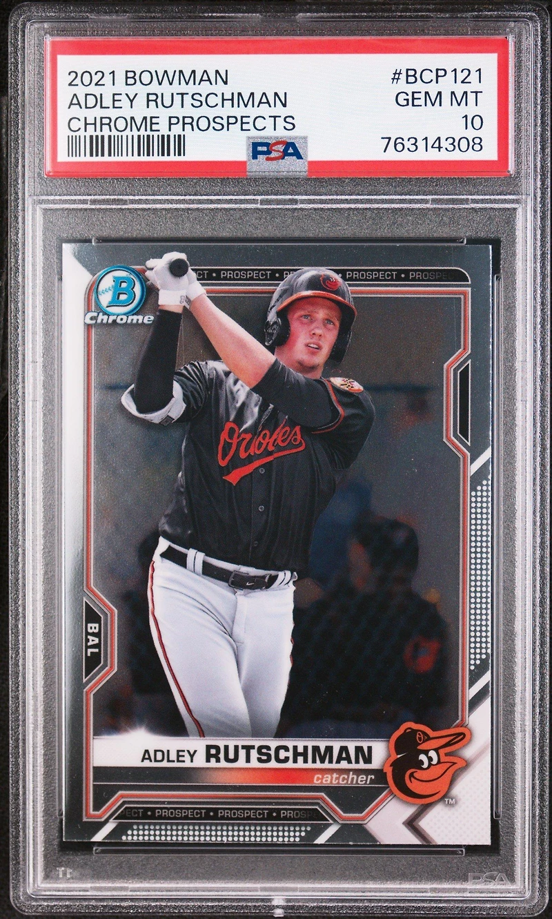 2021 Bowman Chrome Prospects Bcp121 Adley Rutschman PSA 10