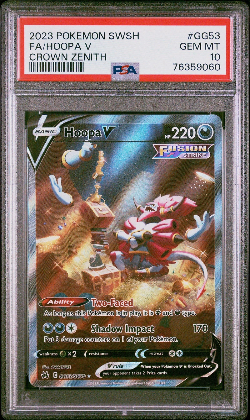 2023 Pokemon Sword And Shield Crown Zenith Gg53 Fa/hoopa V PSA 10