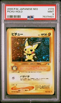 2000 Pokemon Japanese Neo 172 Pichu-holo PSA 9