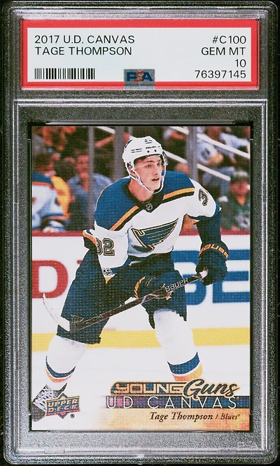 2017 Upper Deck Canvas C100 Tage Thompson PSA 10
